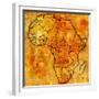 Togo on Actual Map of Africa-michal812-Framed Premium Giclee Print