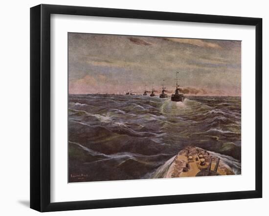 Togolese Ships at Mikasa Intercepting Russian Fleet Heading Towards Vladivostok-null-Framed Giclee Print