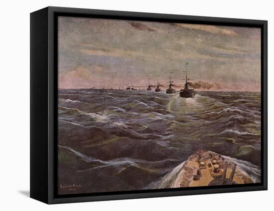 Togolese Ships at Mikasa Intercepting Russian Fleet Heading Towards Vladivostok-null-Framed Stretched Canvas