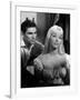 Toi... le venin Blonde by RobertHossein with Robert hossein and Marina Vlady, 1958 (b/w photo)-null-Framed Photo