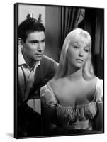 Toi... le venin Blonde by RobertHossein with Robert hossein and Marina Vlady, 1958 (b/w photo)-null-Framed Photo