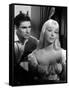 Toi... le venin Blonde by RobertHossein with Robert hossein and Marina Vlady, 1958 (b/w photo)-null-Framed Stretched Canvas