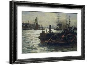 Toil, Glitter, Grime and Wealth on a Flowing Tide-William Lionel Wyllie-Framed Giclee Print