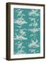 Toile in Turquoise-Vision Studio-Framed Art Print