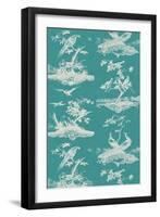 Toile in Turquoise-Vision Studio-Framed Art Print