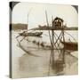 Toiler of the Sea, with His Curious Fishing Net, Bay of Matsushima, Japan, 1904-Underwood & Underwood-Stretched Canvas