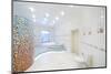 Toilet and Jacuzzi in Spacious White Bathroom with Tiles with Poppies.-Paha_L-Mounted Photographic Print