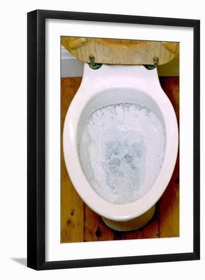 Toilet Being Flushed-Victor De Schwanberg-Framed Premium Photographic Print