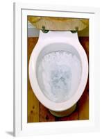 Toilet Being Flushed-Victor De Schwanberg-Framed Photographic Print