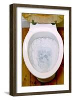 Toilet Being Flushed-Victor De Schwanberg-Framed Photographic Print