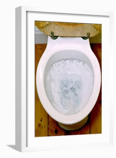 Toilet Being Flushed-Victor De Schwanberg-Framed Photographic Print