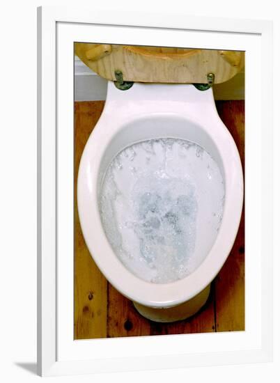 Toilet Being Flushed-Victor De Schwanberg-Framed Photographic Print