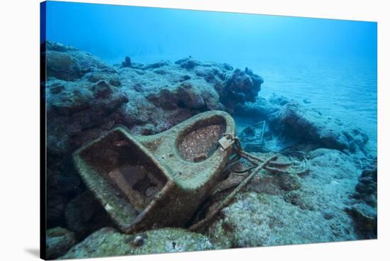 Toilet Bowl Resting on Coral Reef in Dominican Republic-Paul Souders-Stretched Canvas