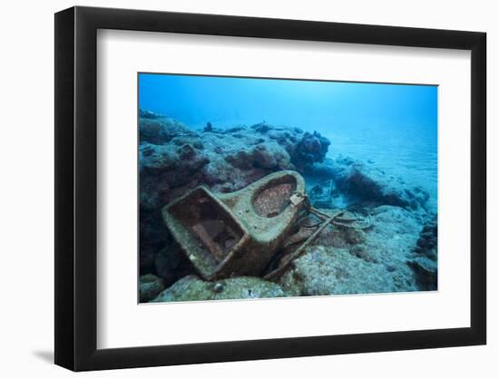 Toilet Bowl Resting on Coral Reef in Dominican Republic-Paul Souders-Framed Photographic Print