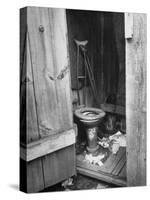 Toilet in Outhouse in Slum Area a Few Blocks from the Capital in Washington, Dc-Carl Mydans-Stretched Canvas