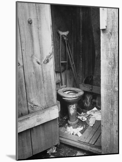 Toilet in Outhouse in Slum Area a Few Blocks from the Capital in Washington, Dc-Carl Mydans-Mounted Photographic Print
