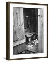 Toilet in Outhouse in Slum Area a Few Blocks from the Capital in Washington, Dc-Carl Mydans-Framed Photographic Print