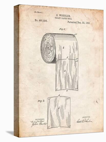 Toilet Paper Patent-Cole Borders-Stretched Canvas