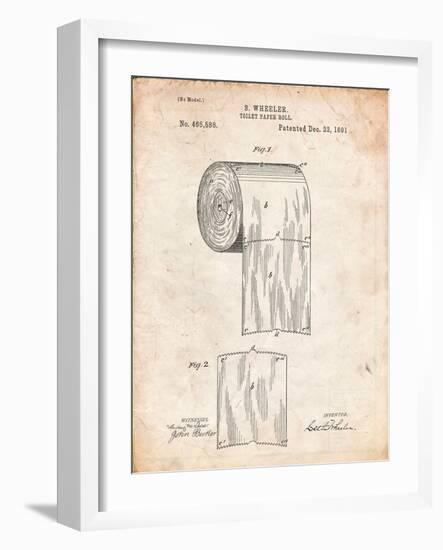 Toilet Paper Patent-Cole Borders-Framed Art Print