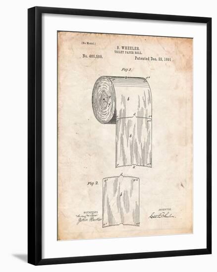 Toilet Paper Patent-Cole Borders-Framed Art Print