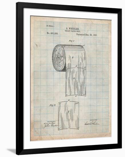 Toilet Paper Patent-Cole Borders-Framed Art Print