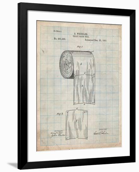 Toilet Paper Patent-Cole Borders-Framed Art Print