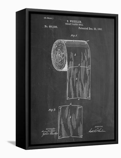 Toilet Paper Patent-null-Framed Stretched Canvas