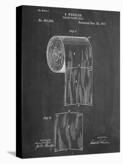 Toilet Paper Patent-null-Stretched Canvas