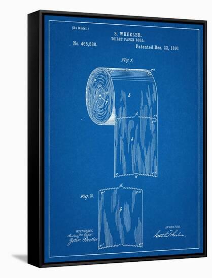 Toilet Paper Patent-null-Framed Stretched Canvas