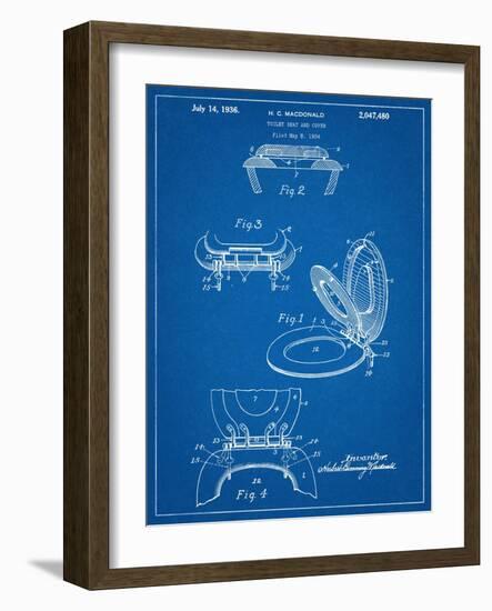 Toilet Seat Patent-null-Framed Art Print