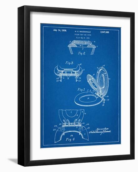 Toilet Seat Patent-null-Framed Art Print