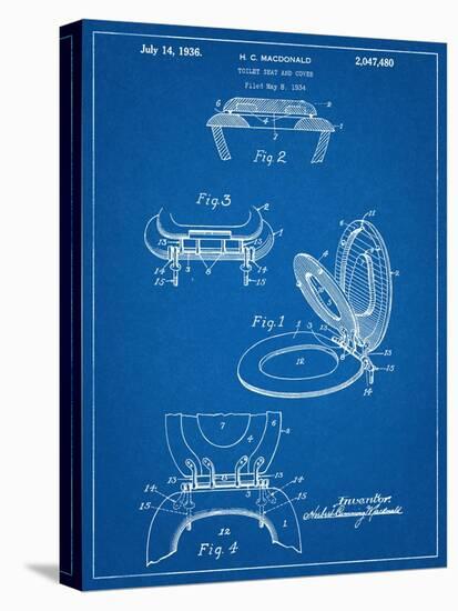 Toilet Seat Patent-null-Stretched Canvas