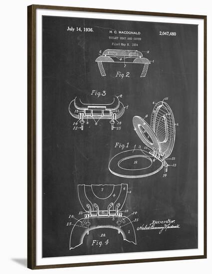 Toilet Seat Patent-null-Framed Premium Giclee Print