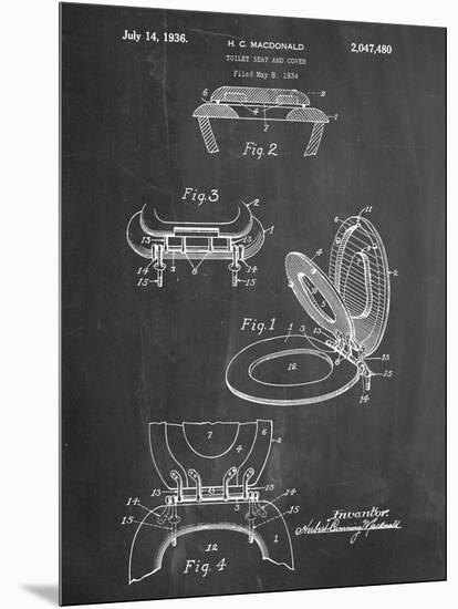 Toilet Seat Patent-null-Mounted Premium Giclee Print