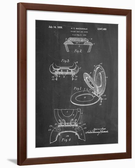 Toilet Seat Patent-null-Framed Art Print