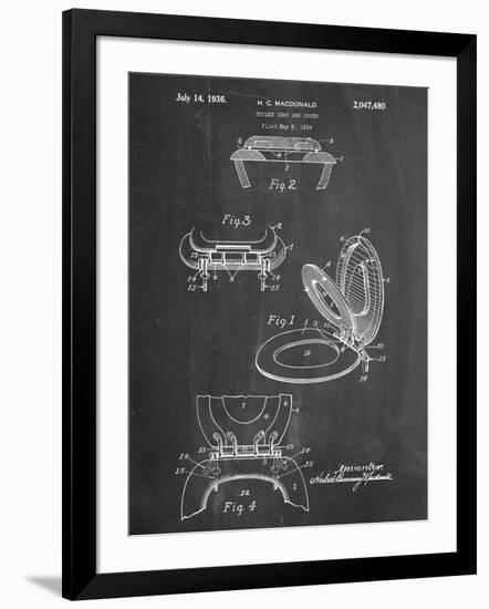 Toilet Seat Patent-null-Framed Art Print