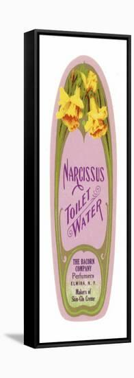 Toilet Water Label, Narcissus-null-Framed Stretched Canvas