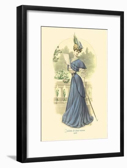 Toilette de Demi-Saison: Lady in Blue-null-Framed Art Print