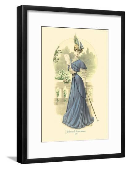 Toilette de Demi-Saison: Lady in Blue--Framed Art Print