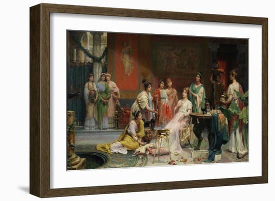 Toilette of a Roman Lady-Juan Giménez Martín-Framed Giclee Print