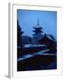 Toji Pagoda in Snow-null-Framed Photographic Print