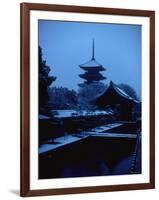 Toji Pagoda in Snow-null-Framed Photographic Print