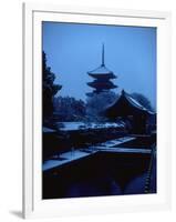 Toji Pagoda in Snow-null-Framed Photographic Print