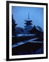 Toji Pagoda in Snow-null-Framed Photographic Print