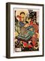 Toki Motosada, Hurling a Demon King, Thirty-Six Transformations-Yoshitoshi Tsukioka-Framed Giclee Print