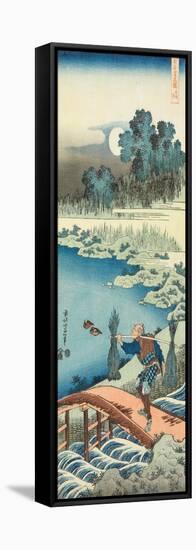 Tokusagari (Carrying Rice), from the series 'Shika Shashinkyo'-Katsushika Hokusai-Framed Stretched Canvas
