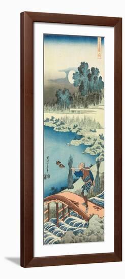 Tokusagari (Carrying Rice), from the series 'Shika Shashinkyo'-Katsushika Hokusai-Framed Premium Giclee Print