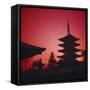Tokyo, AsakUSA, Asakusa Kannon Temple and Pagoda-Dave Bartruff-Framed Stretched Canvas