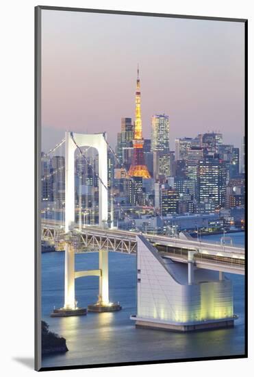 Tokyo Bay at Rainbow Bridge and Tokyo Tower-Torsakarin-Mounted Photographic Print