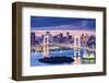 Tokyo Bay at Rainbow Bridge.-SeanPavonePhoto-Framed Photographic Print